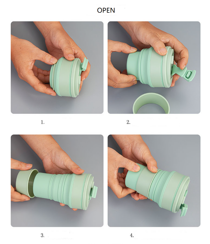 Load image into Gallery viewer, Silicone Folding Camping Cup Collapsible Coffee Cup Travel Mug
