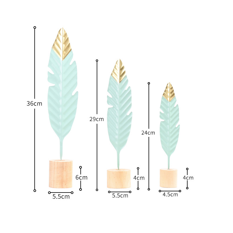 Load image into Gallery viewer, Nordic Creative Iron Feather Figure Ornaments Room Decor Home Decor
