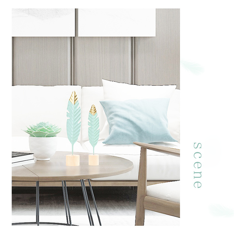 Load image into Gallery viewer, Nordic Creative Iron Feather Figure Ornaments Room Decor Home Decor
