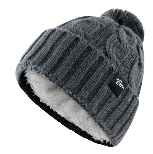 Warmest Plush Insulated Cuff Knit Pom Women Winter Beanie Hat Warm