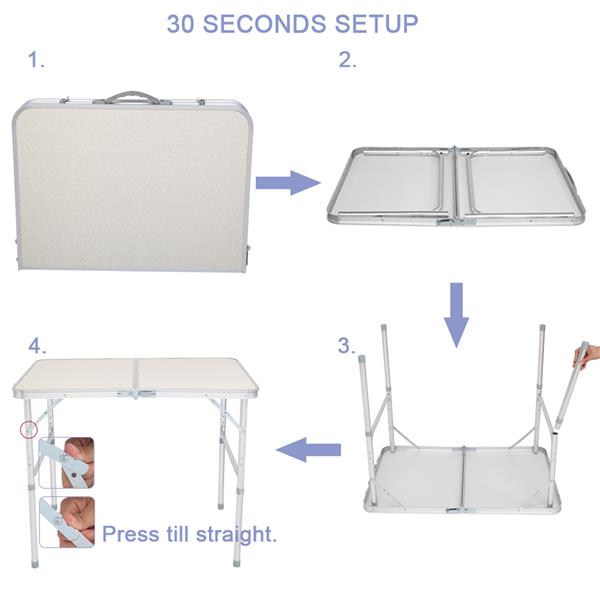 Load image into Gallery viewer, 90 x 60 x 70cm Home Use Aluminum Alloy Folding Table
