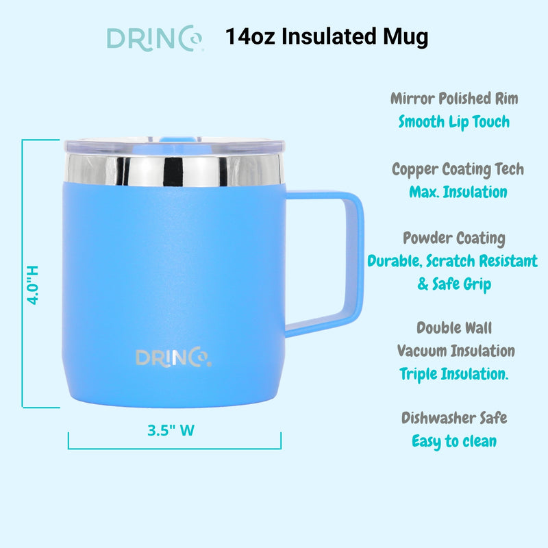 Load image into Gallery viewer, DRINCO® 14 oz Coffee Mug Vacuum Insulated Camping Mug Double Wall
