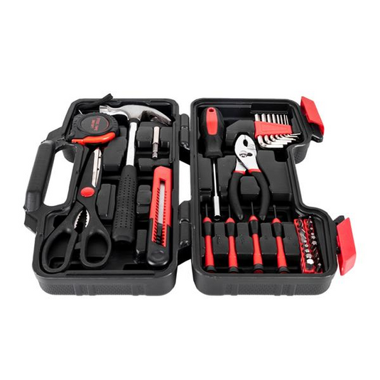 39PCS Hand Tool Set Home Measuring Tape Pliers Tool Kit