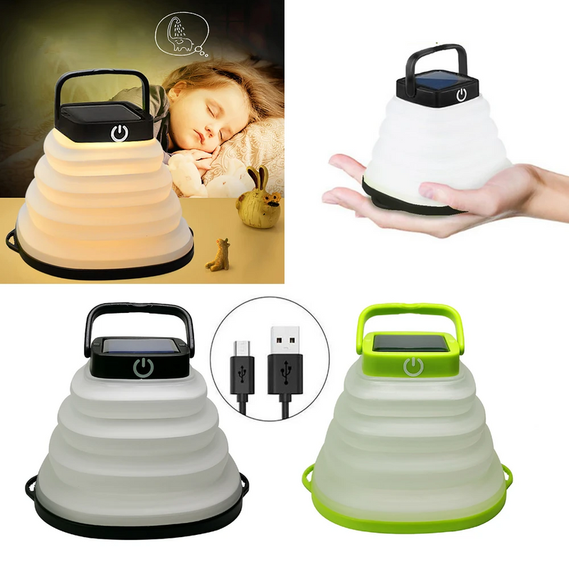 Load image into Gallery viewer, Portable Led Solar Light Collapsible Camping Lantern
