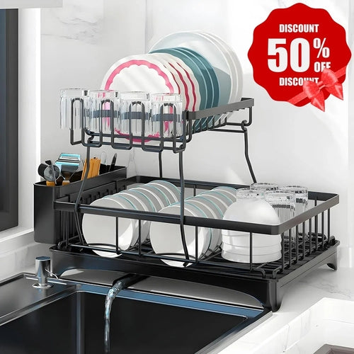 Load image into Gallery viewer, Dish Racks For Kitchen Counter, Stainless Steel Kitchen Dish Drying
