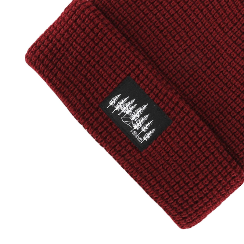 Load image into Gallery viewer, Burgundy Explorer Waffle Beanie
