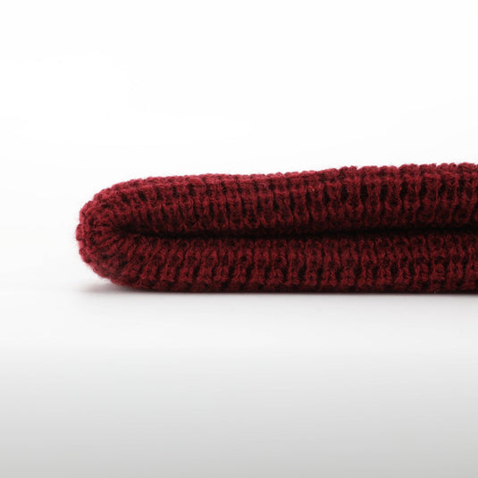 Burgundy Explorer Waffle Beanie