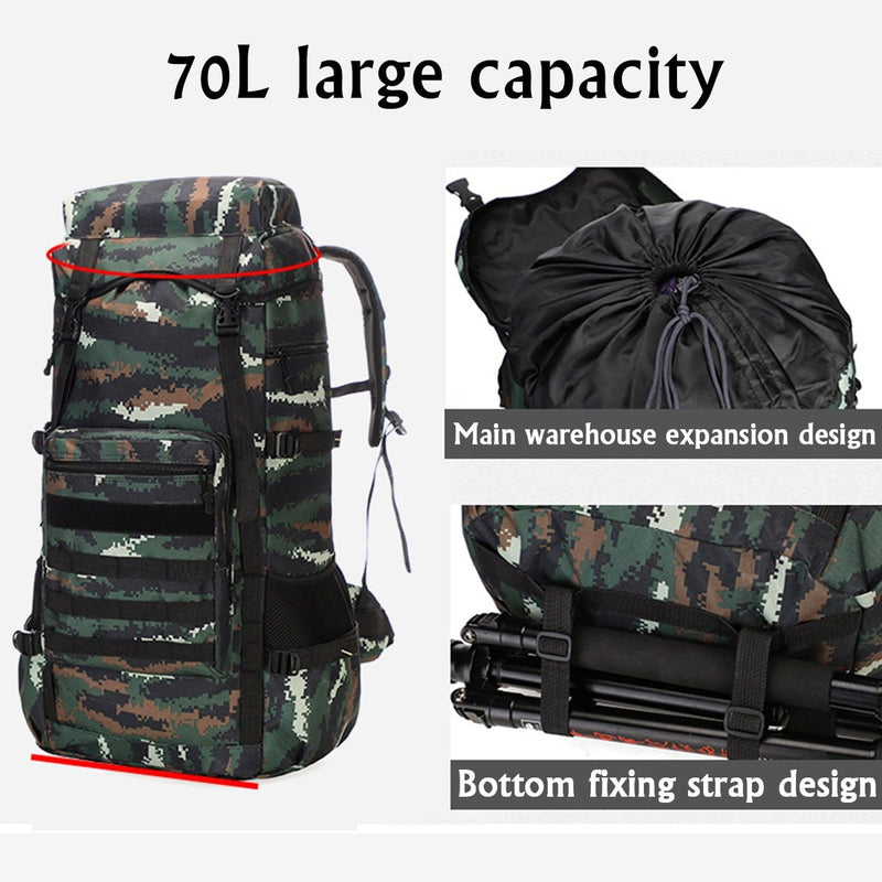 Load image into Gallery viewer, Waterproof Outdoor Camping 70L Military Backpack
