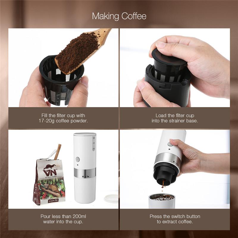 Load image into Gallery viewer, 200ml Mini Coffee Machine Portable Coffee Maker Hourglass American
