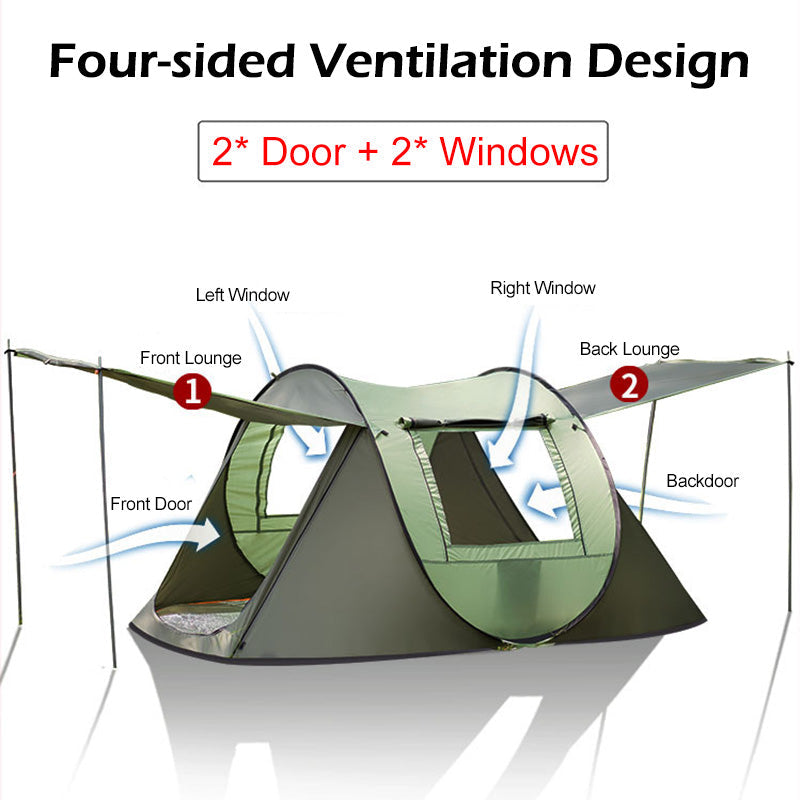 Load image into Gallery viewer, Large Capacity 4 to 5 Persons Automatic Pop Up Camping Tent
