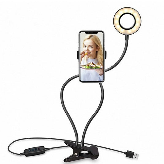 Mobile Holder with Ring Light